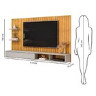 Painel Para Tv Até 60 Polegadas 108cmx179cm Frisado Decorativ
