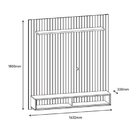 Painel para TV até 60 Polegadas 160cm Turin Cedro/Branco