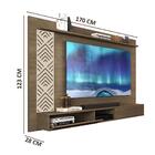 Painel Para Tv Até 60 Polegadas 170cm Com Nicho Castanho Off