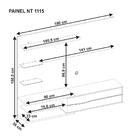 Painel Para Tv Até 60 Polegadas 1 Porta 2 Nichos Roma Notável