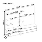 Painel Para Tv Até 60 Polegadas 1 Porta 3 Prateleiras Nt 1115