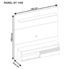 Painel Para Tv Até 60 Polegadas 1 Porta Freijó Trend/preto Nt