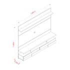 Painel Para Tv Até 60 Polegadas 2 Portas 180cm Lana Naturale/