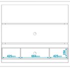 Painel Para Tv Até 60 Polegadas 2 Portas 1 Nicho Brv Móveis C