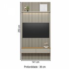 Painel Para Tv Até 60 Polegadas 2 Portas 1 Prateleira Ripado