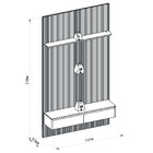 Painel Para Tv Até 60 Polegadas 2 Portas 1 Prateleira Ripado