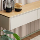 Painel Para Tv Até 60 Polegadas 2 Portas 1 Prateleira Ripado