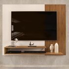 Painel Para Tv Ate 60 Polegadas 2 Prateleiras Nando  Freijó/o