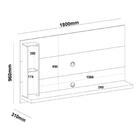 Painel Para Tv Até 60 Polegadas Alaska Pinho E Off White