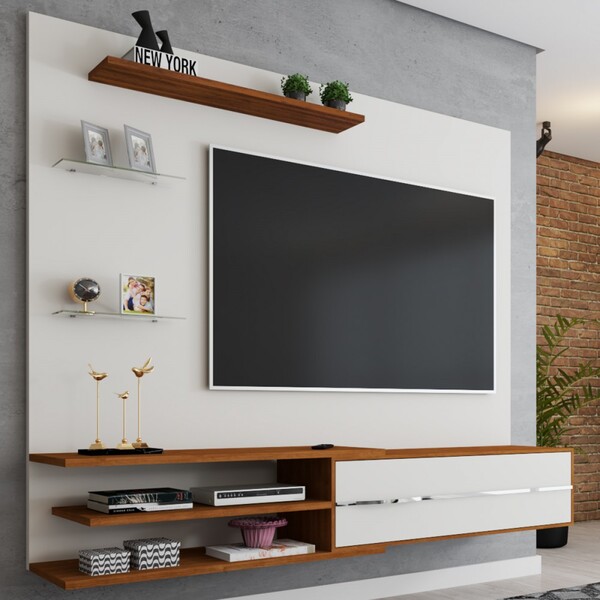 Painel Para Tv Até 60 Polegadas Bélgica 1 Porta Off White/sed