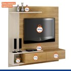 Painel Para Tv Até 60 Polegadas Frisado 2 Portas  Los Angeles