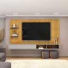 Painel Para Tv Até 60 Polegadas Frisado Decorativo Com Nicho