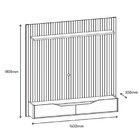 Painel para TV até 60 Polegadas Frisado Milão 160cm Cedro/Cin