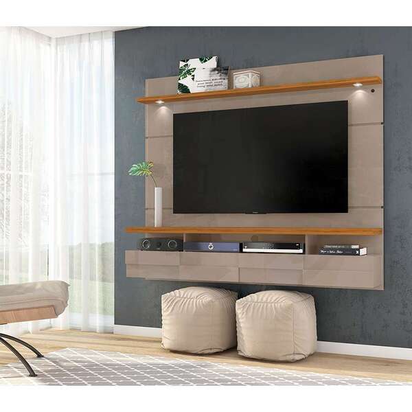 Painel Para Tv Até 60 Polegadas Lana 1.8 Fendi E Naturale