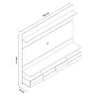 Painel Para Tv Até 60 Polegadas Lana 1.8 Fendi E Naturale