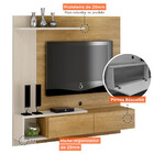 Painel Para Tv Até 60 Polegadas Los Angeles Off White E Cinam