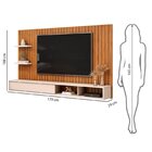 Painel Para Tv Até 60 Polegadas Mdf 179cmx108cm Frisado Decor