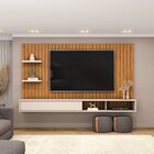 Painel Para Tv Até 60 Polegadas Mdf 179cmx108cm Frisado Decor