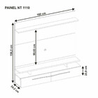 Painel Para Tv Até 60 Polegadas Meraki Off White E Freijó
