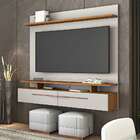 Painel Para Tv Até 60 Polegadas Meraki Off White E Freijó