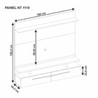 Painel Para Tv Até 60 Polegadas Meraki Off White E Marrom