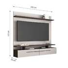 Painel Para Tv Até 60 Polegadas Meraki Off White E Marrom