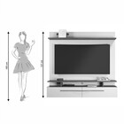 Painel Para Tv Até 60 Polegadas Meraki Off White E Marrom