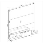 Painel Para Tv Até 60 Polegadas Nath Branco 200 Cm