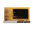 Painel Para Tv Até 60 Polegadas Ripado Com Nichos Bento Cedro