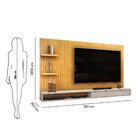 Painel Para Tv Até 60 Polegadas Ripado Com Nichos Bento Cedro