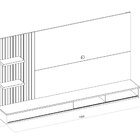 Painel Para Tv Até 60 Polegadas Ripado Com Nichos Bento Freij