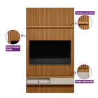 Painel Para Tv Até 60 Polegadas Ripado Marisa Com Nicho Banca