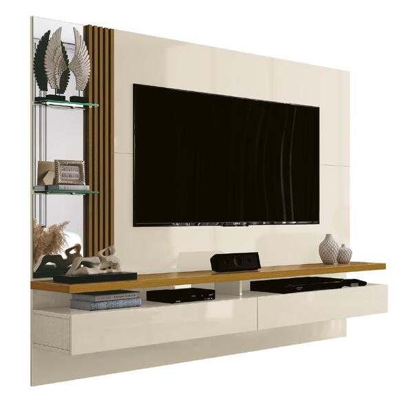 Painel Para Tv Até 60 Polegadas Ripado Murano Off White /