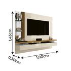 Painel Para Tv Até 60 Polegadas Ripado Murano Off White /