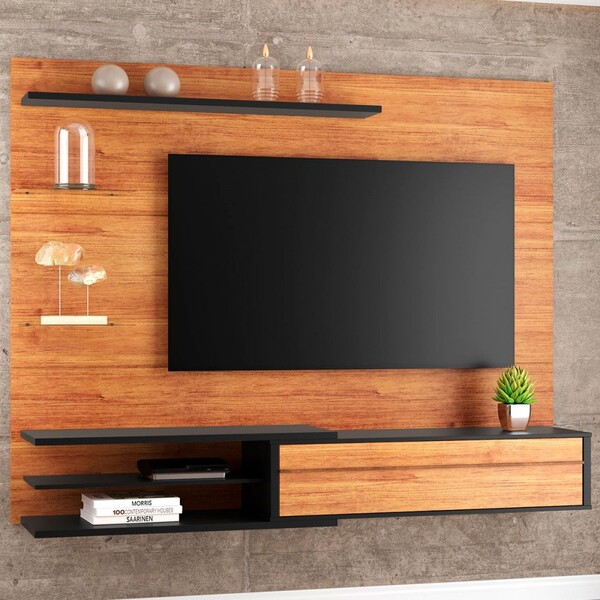 Painel Para Tv Até 60 Polegadas Royal 1 Porta 6 Prateleiras M
