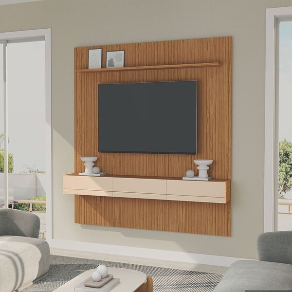Painel Para Tv Até 60 Polegadas Siena Com 3 Gavetas 180 Cm  S
