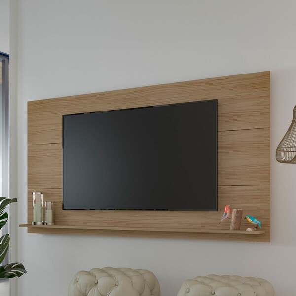 Painel Para Tv Até 60 Polegadas Slim Carvalho C/ Suporte Para