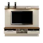 Painel Para Tv Até 60 Polegadas Toledo Off White E Ipê