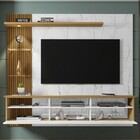 Painel Para Tv Até 60 Polegadas Trend 3 Portas Branco/cinanom