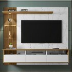 Painel Para Tv Até 60 Polegadas Trend 3 Portas Branco/cinanom