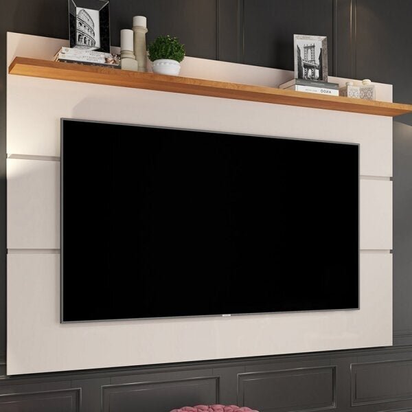 Painel Para Tv Até 60 Polegadas Vivare New Giga Móveis Off Wh