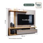Painel Para Tv Até 60" Treviso Permobili Off White/nature