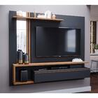 Painel Para Tv Até 60" Treviso Permobili Preto Chumbo/savana