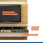 Painel Para Tv Até 65" 2 Portas E 3 Nichos Com Off White