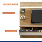 Painel Para Tv Até 65" 2 Portas E 3 Nichos Com Off White