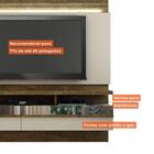 Painel Para Tv Até 65" 2 Portas E 3 Nichos Off White Com Ipê