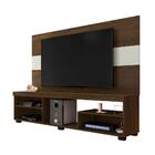 Painel Para Tv Até 65´´ E Bancada Rock - Cacau / Cinza