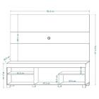 Painel Para Tv Até 65´´ E Bancada Rock - Cacau / Cinza