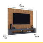 Painel Para Tv Até 65 Pol Textura Ripada 183 X 154 Cm San Die