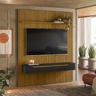 Painel Para Tv Até 65 Polegada Ripado Frizz Duetto Cedro Frj